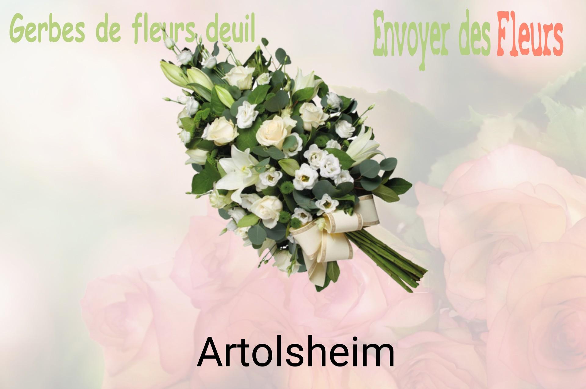 Gerbe de fleurs de deuil livrée à Artolsheim